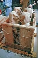 Kairo: gyptisches Museum - Tutenchamun:  Kanopen-Kasten