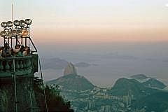 Christus-Statue Cristo Redentor: Aussichtsplattform kurz vor Sonnenuntergang