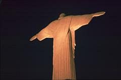 Christus-Statue Cristo Redentor beleuchtet