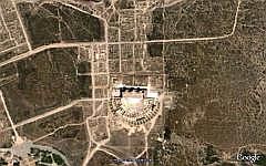Sabratha: Theater (Satellitenbild Google Earth)