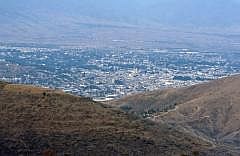 Auffahrt zum Monte Alban - Blick auf Oaxaca