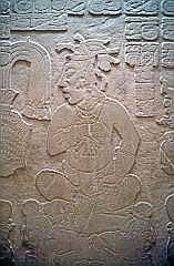 Palenque: Relief mit Schriftzeichen