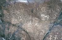 Chilas: Felsbilder am Indus - Teilweise schon steinzeitliche Zeichnungen