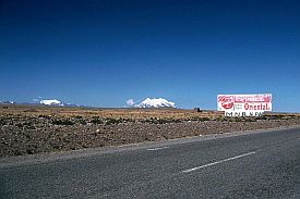 Sinalco-Reklame auf dem Altiplano