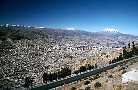 Blick in den Kessel von La Paz