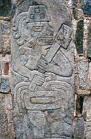 Relief am Tempel in Sechin: Krieger