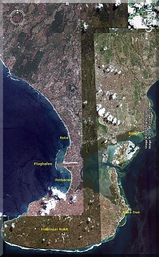 Denpasar: Satellitenbild