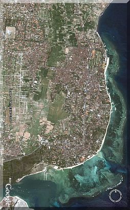 Sanur- Satellitenbild