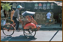 Yogyakarta - Becak (Fahrradrikscha)