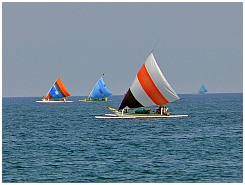 Senggigi: Fischerboote kehren zurck