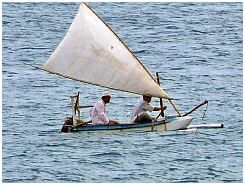 Senggigi: kleines Segelboot