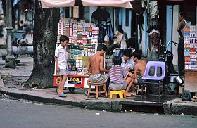Saigon: Hndler auf den Brgersteigen