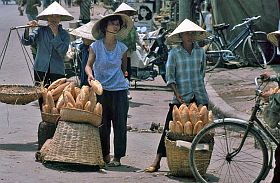 Hanoi-Altstadt: Baguette-Verkauf